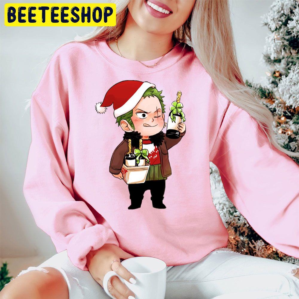 Merry Christmas From Roronoa Zoro One Piece Trending Unisex Hoodie ...