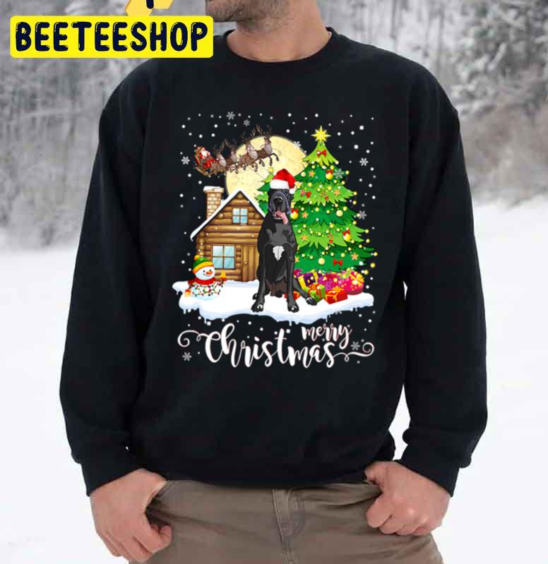 Merry Christmas Great Dane Dog Trending Unisex Sweatshirt