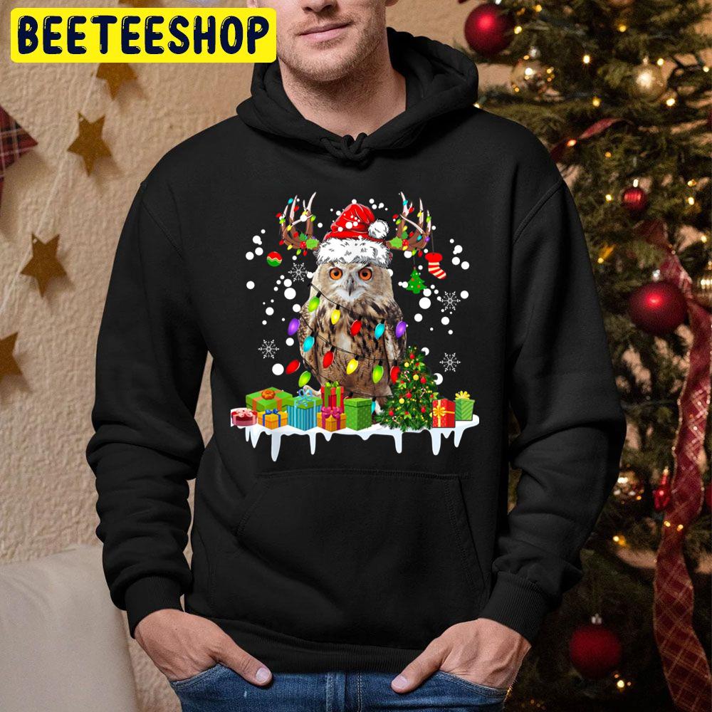 Merry Christmas Owl Family Holiday Trending Unisex Hoodie