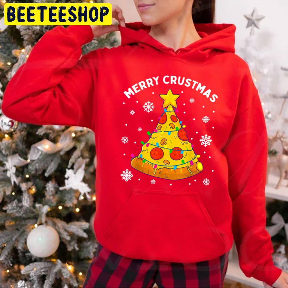 Merry Crustmas Pizza Christmas Trending Unisex Hoodie