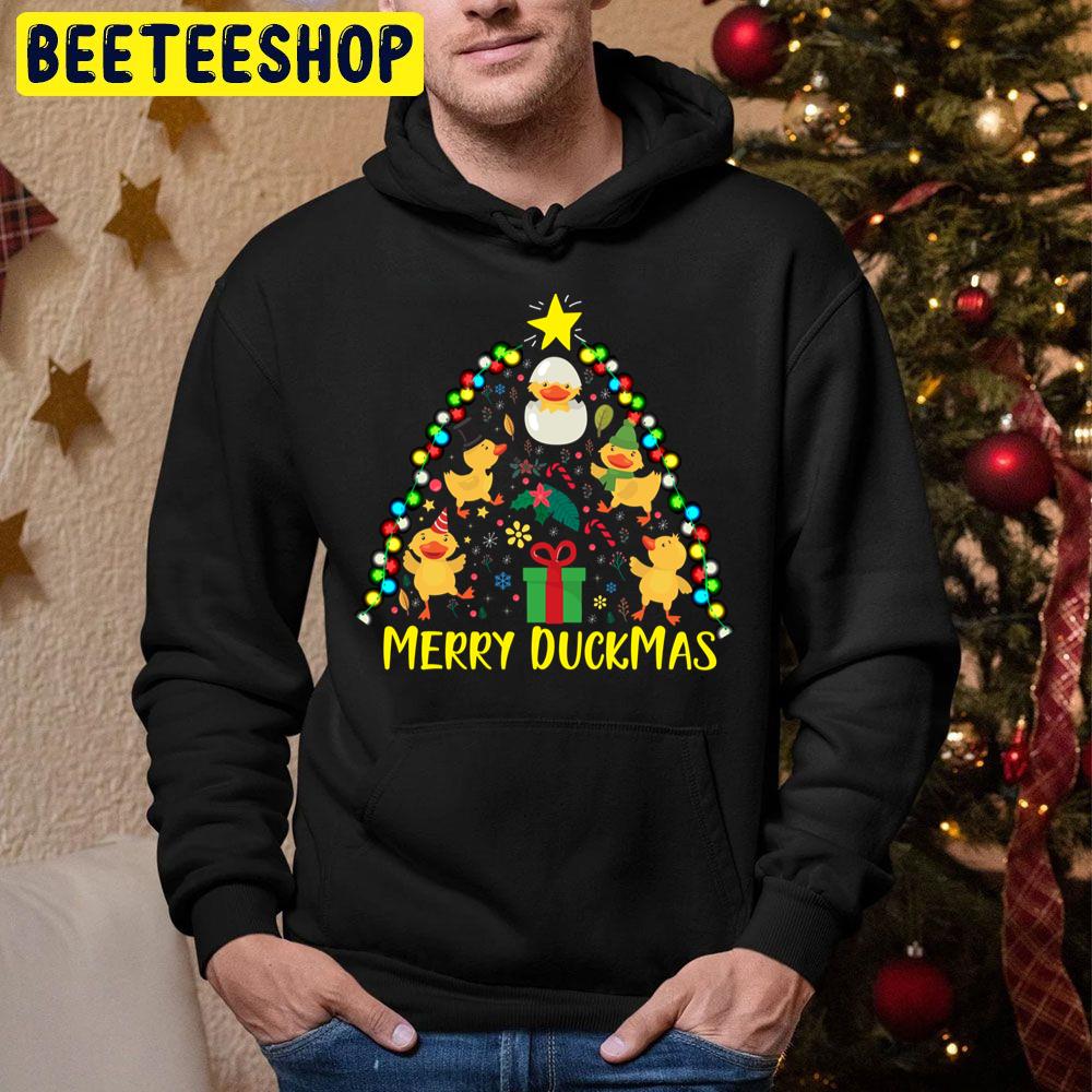 Merry Duckmas Christmas Tree Trending Unisex Hoodie