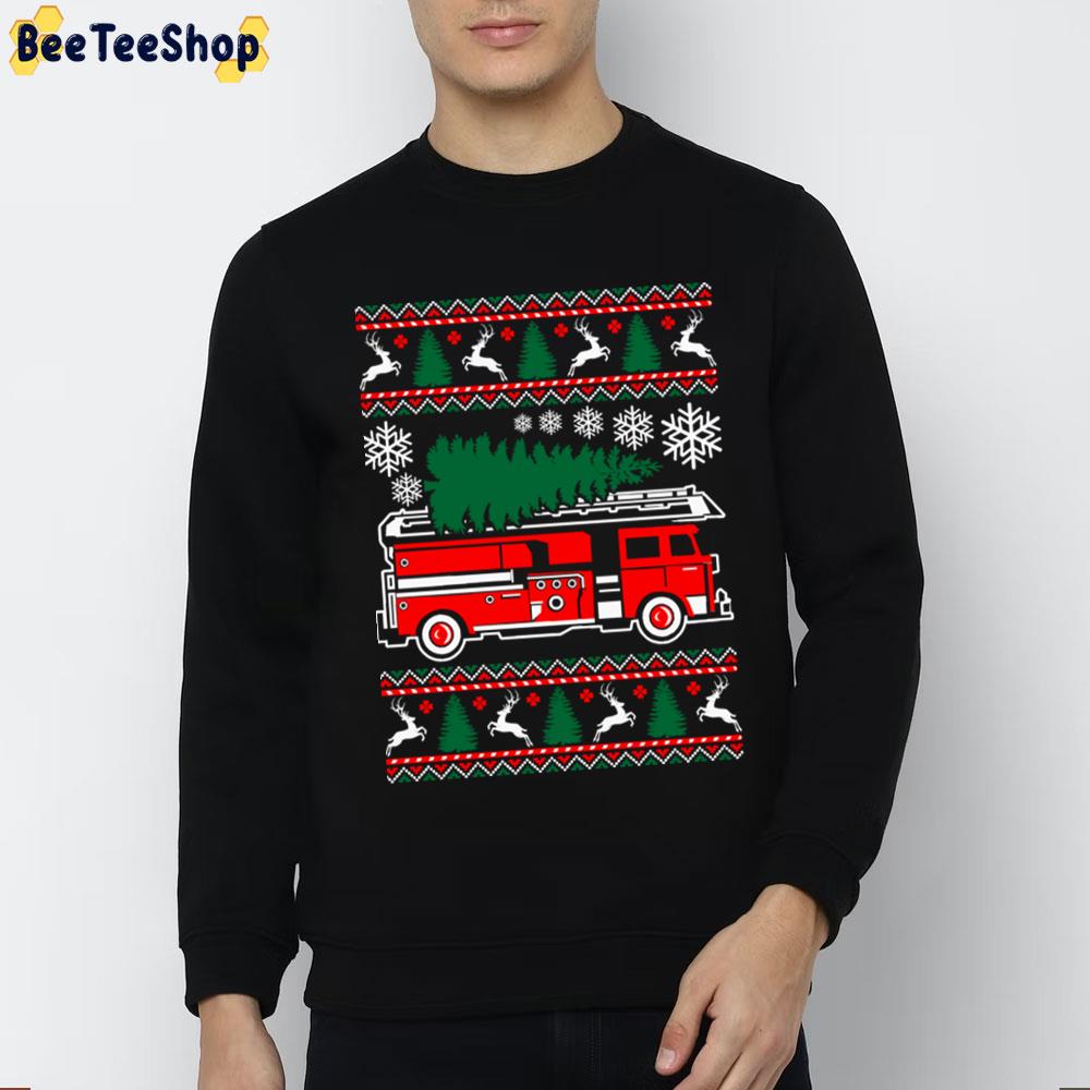 Merry Firefighter Knit Christmasi Trending Unisex Sweatshirt