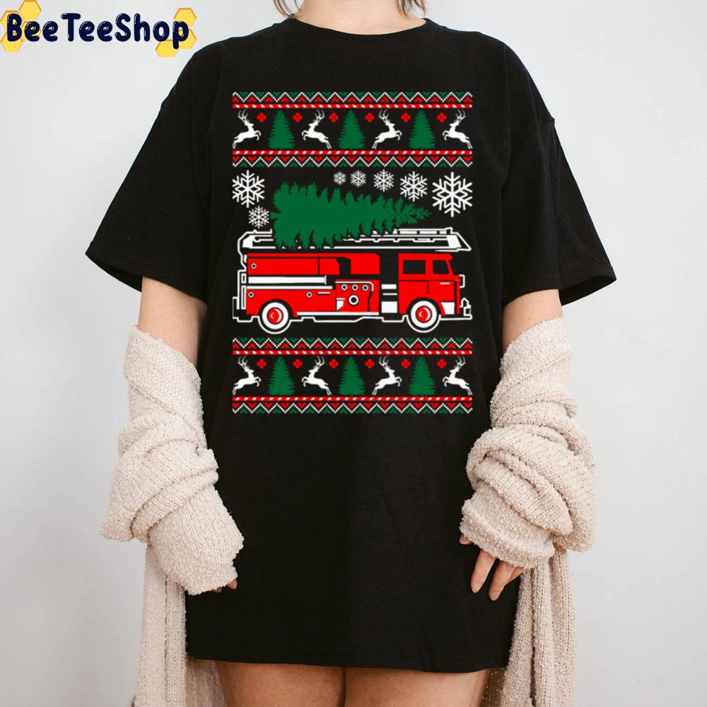 Merry Firefighter Knit Christmasi Trending Unisex Sweatshirt