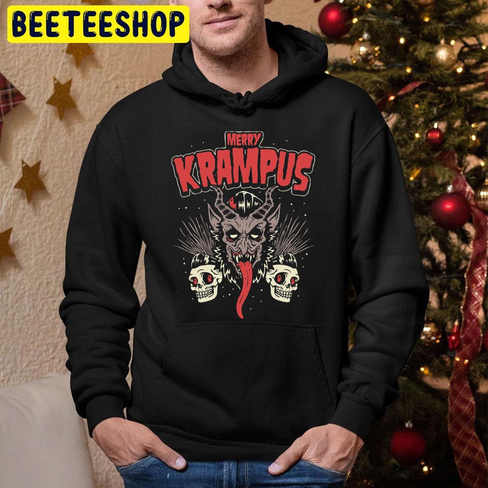 Merry Krampus Christmas Psychobilly Horror Trending Unisex Hoodie