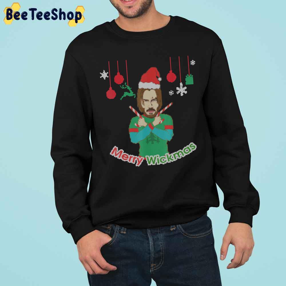 Merry Wickmas John Wick Present Christmas X-Mas Trending Unisex Sweatshirt