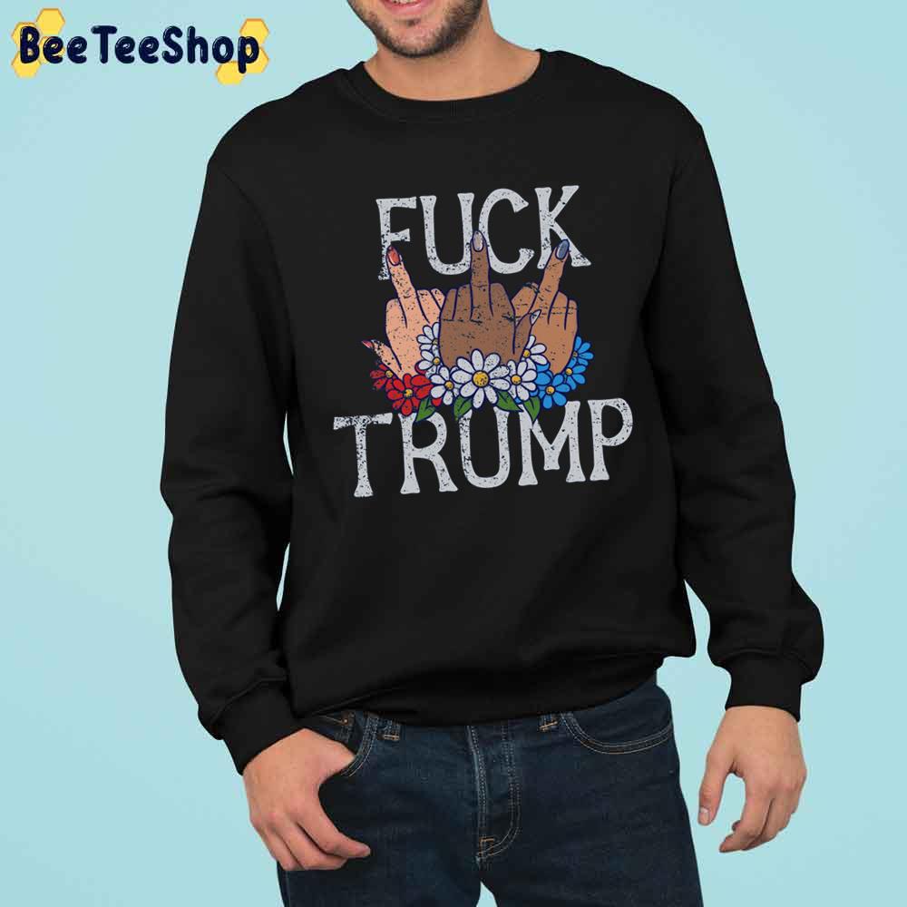 Middle Finger Fuck Trump Trending Unisex Sweatshirt