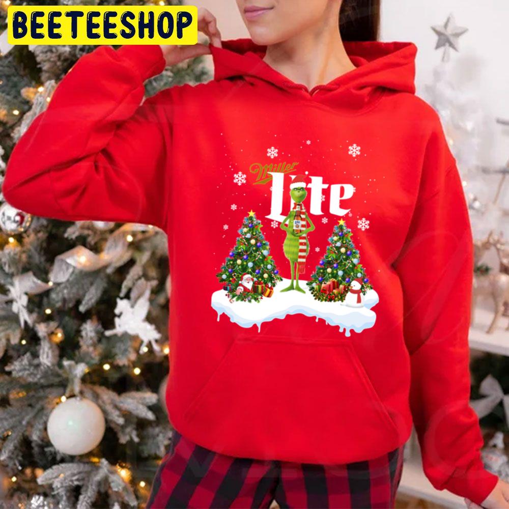 Miller Lite Grinch Christmas Trending Unisex Hoodie