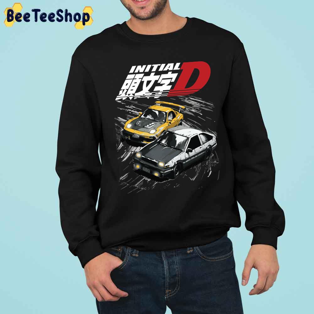 Mountain Drift Racing Initial D Tandems Ae86 Vs Fd Rx-7 Trending Unisex Sweatshirt