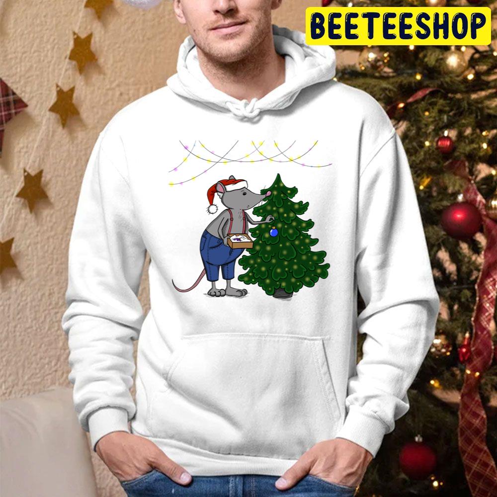 Mouse With Christmas Tree Trending Unisex Hoodie