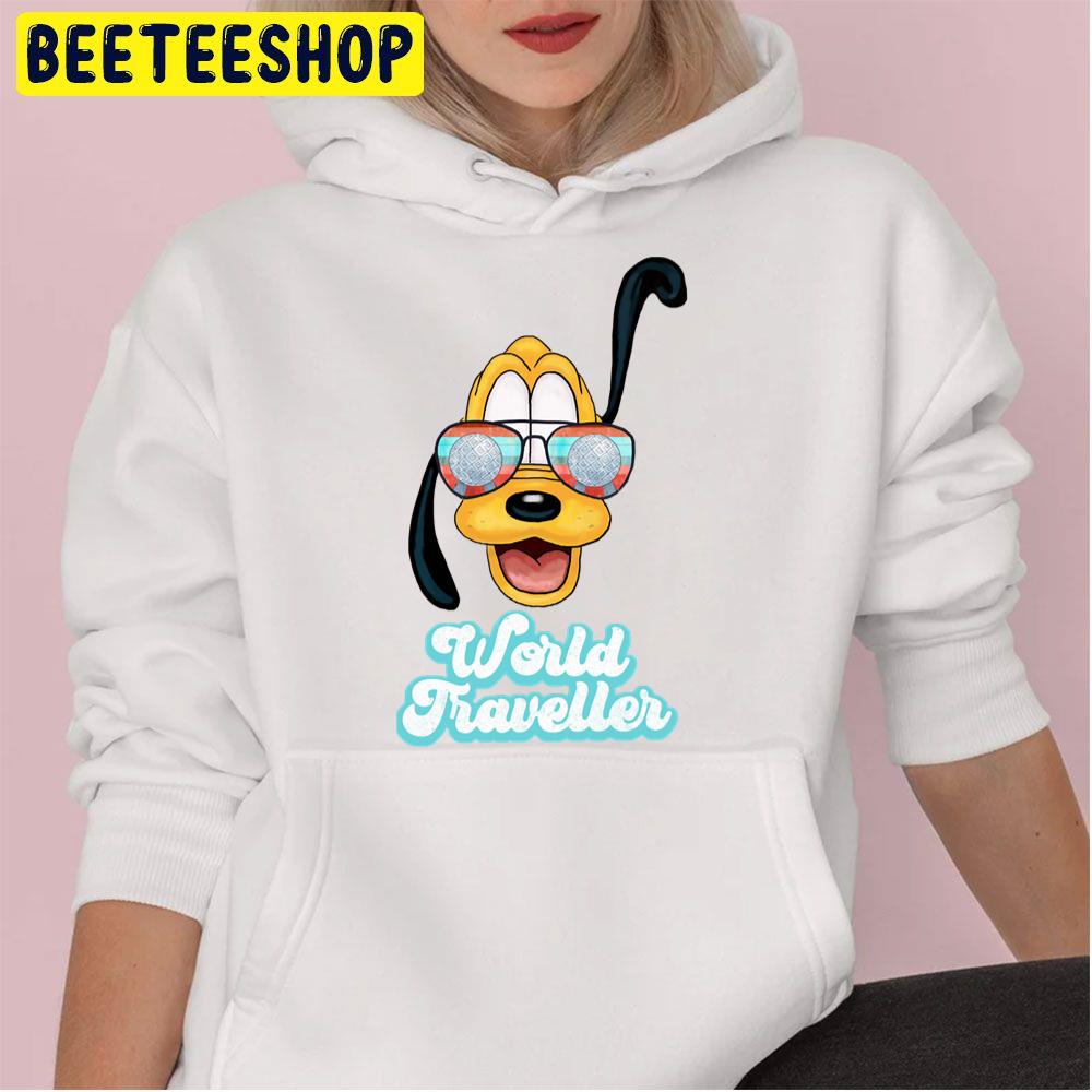 Music Vintage Retro Funny Plutodog Character World Traveller Love You Fans Trending Unisex Hoodie