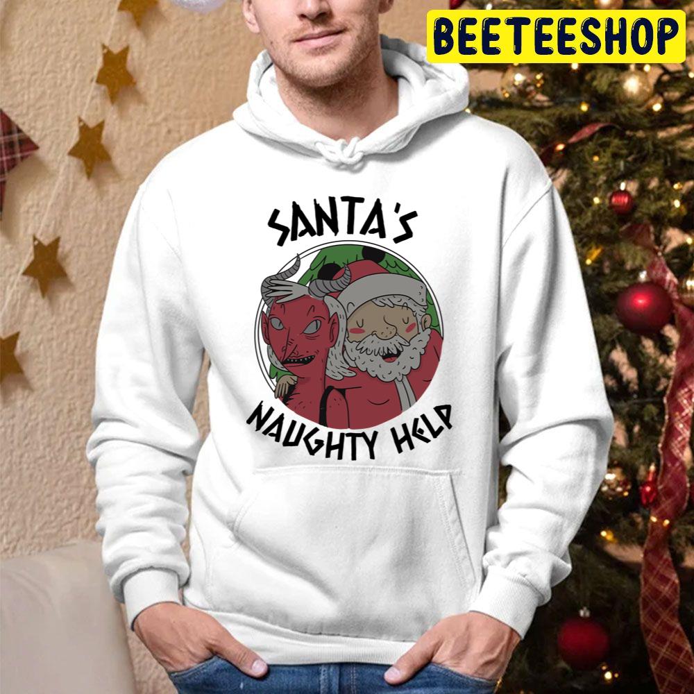 Naughty Help Santa Adn Devil Christmas Trending Unisex Hoodie