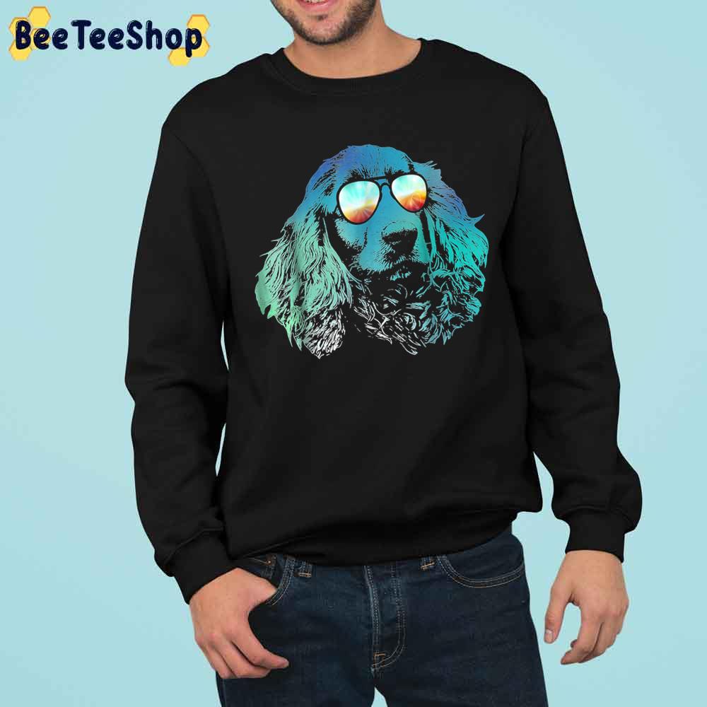 Neon Dog English Cocker Spaniel Trending Unisex Sweatshirt