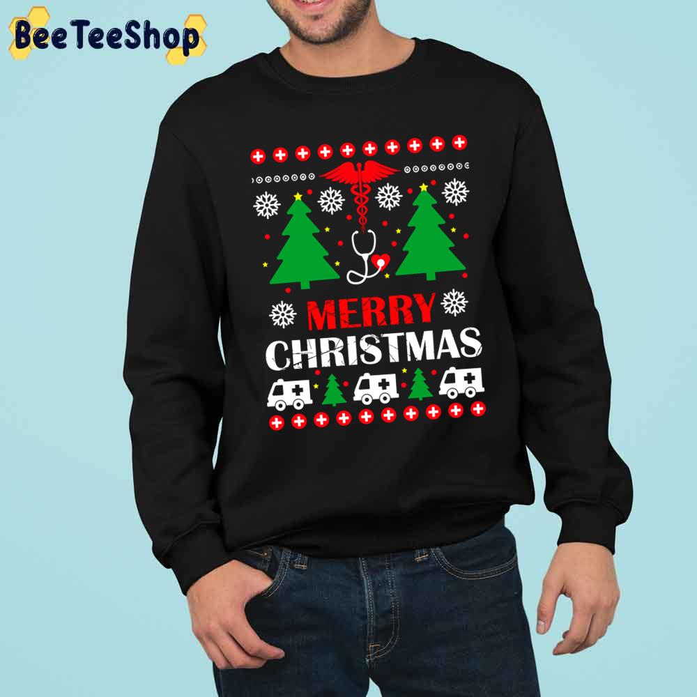 Nurse Knit Merry Christmas Nursing Trending Unisex Sweatshirt