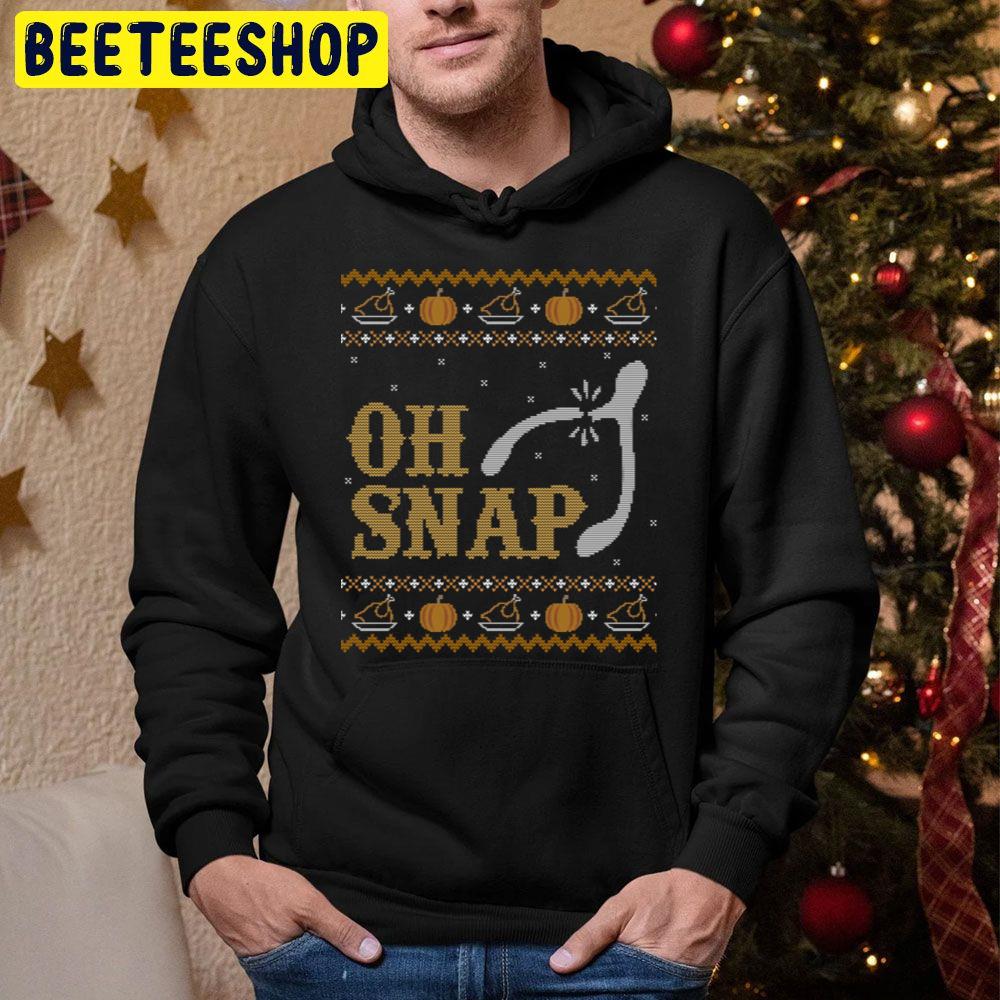 Oh Snap Thanksgiving Knit Pattern Trending Unisex Hoodie