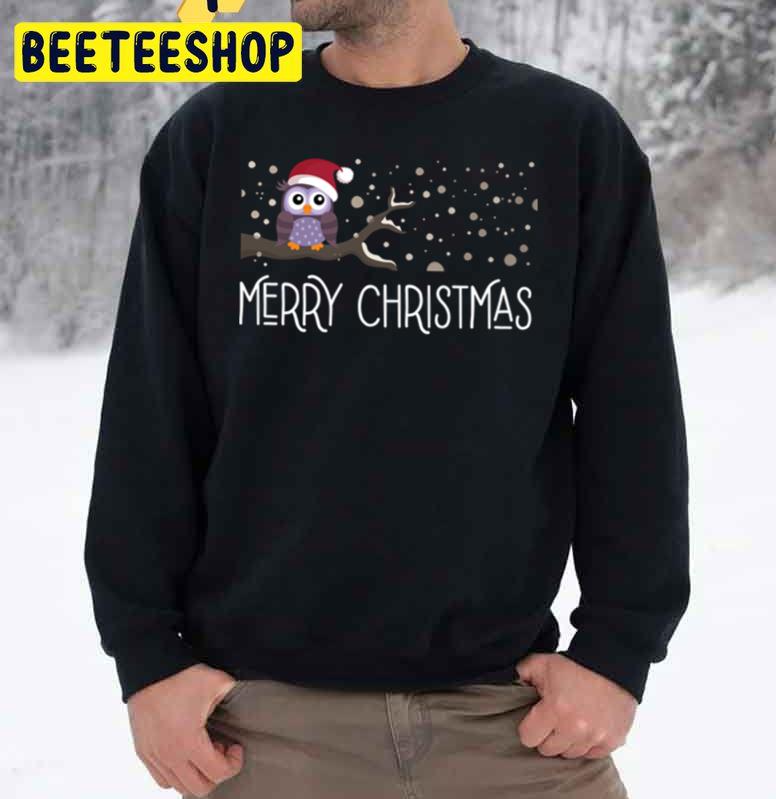 Owl Merry Christmas Trending Unisex Sweatshirt