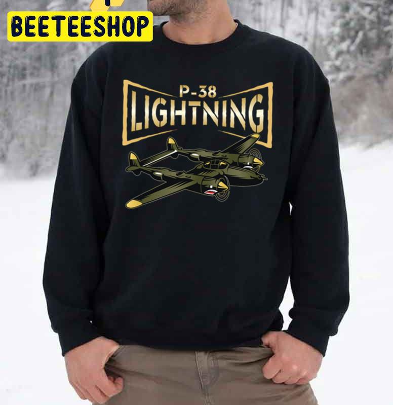 P-38 Lighting Ww2 Plane Aircraft Aviation Airplane Trending Unisex Sweatshirt