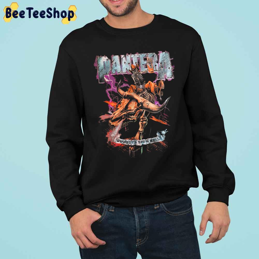 Pantera Cowboys From Hell Riding Skeleton Trending Unisex Sweatshirt