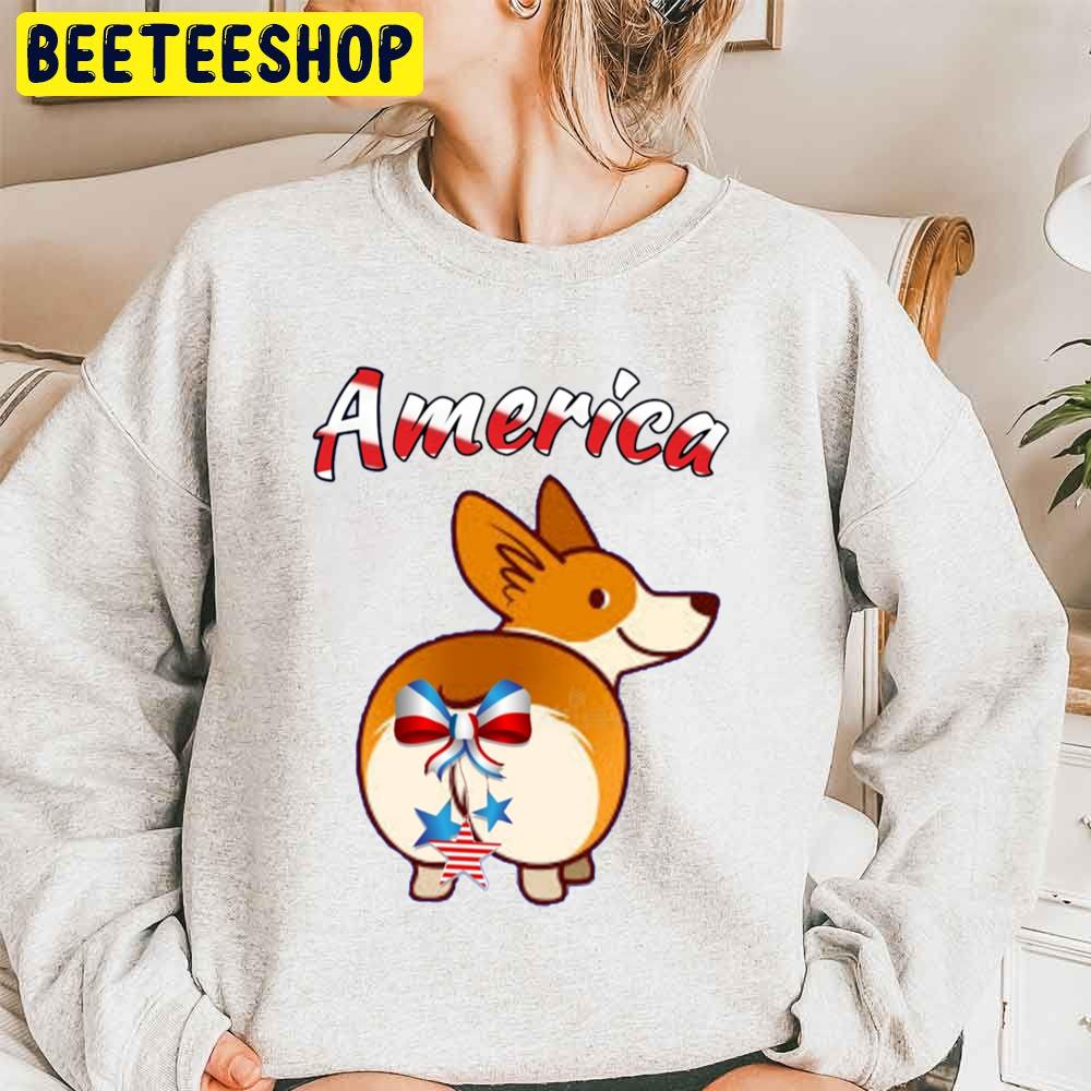 Patriotic Corgi Royal Graphic Trending Unisex Sweatshirt