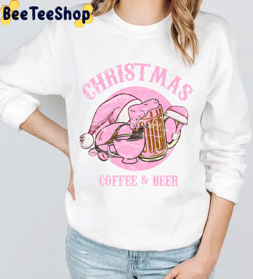 Pink Funny Retro Vintage Pink Santa Claus Pink Christmas Trending Unisex Sweatshirt