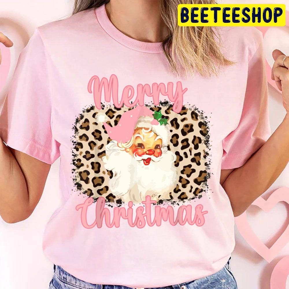 Pink Santa Claus Retro Vintage Christmas Trending Unisex T Shirt