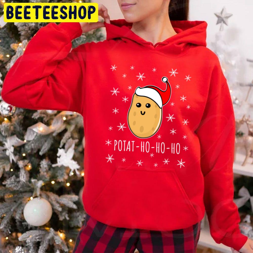 Potato Ho Ho Ho Festive Christmas Trending Unisex Hoodie