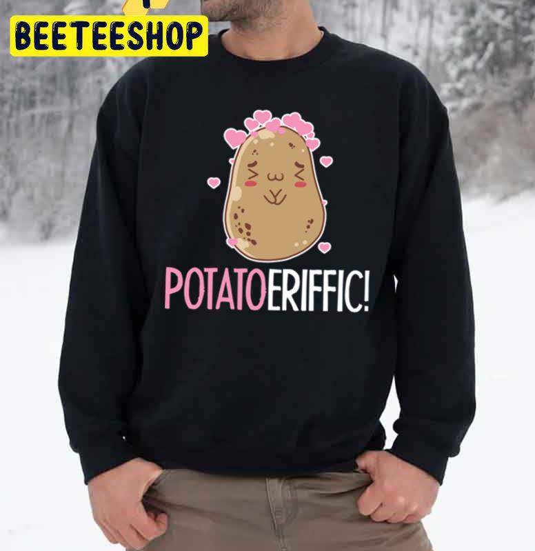 Potatoeriffic Sweet Potato Kawaii Food Veggie Heart Trending Unisex Sweatshirt