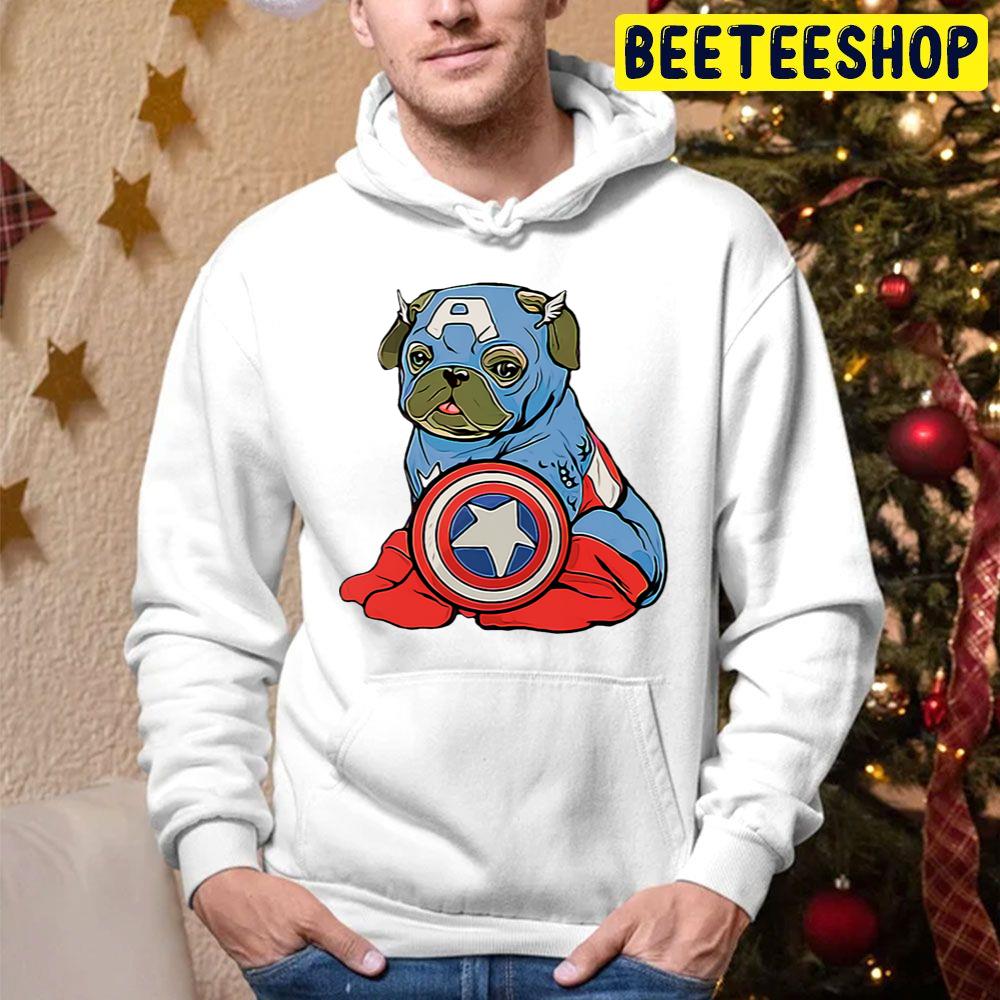 Pug Captain America Cartoon Trending Unisex Hoodie