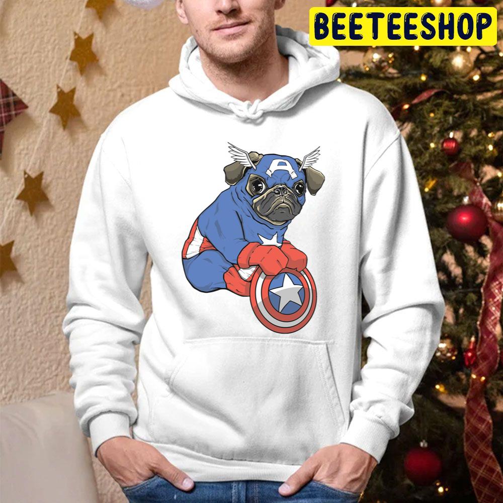 Pug Hero Captain America Trending Unisex Hoodie