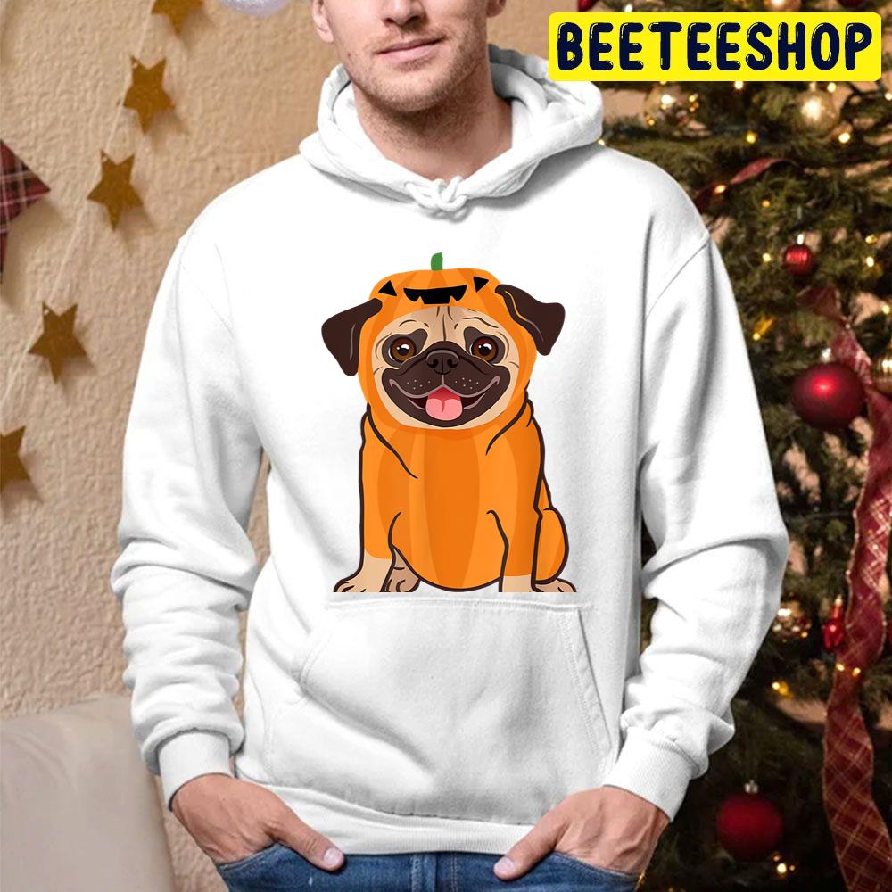 Pumpkin Pug Dog Halloween Thanksgiving Pug-O-Ween Trending Unisex Hoodie