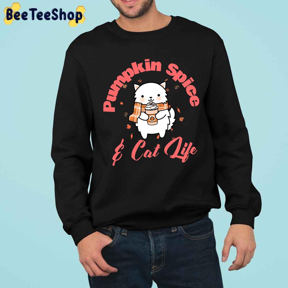 Pumpkin Spice And Cat Life Trending Unisex Sweatshirt