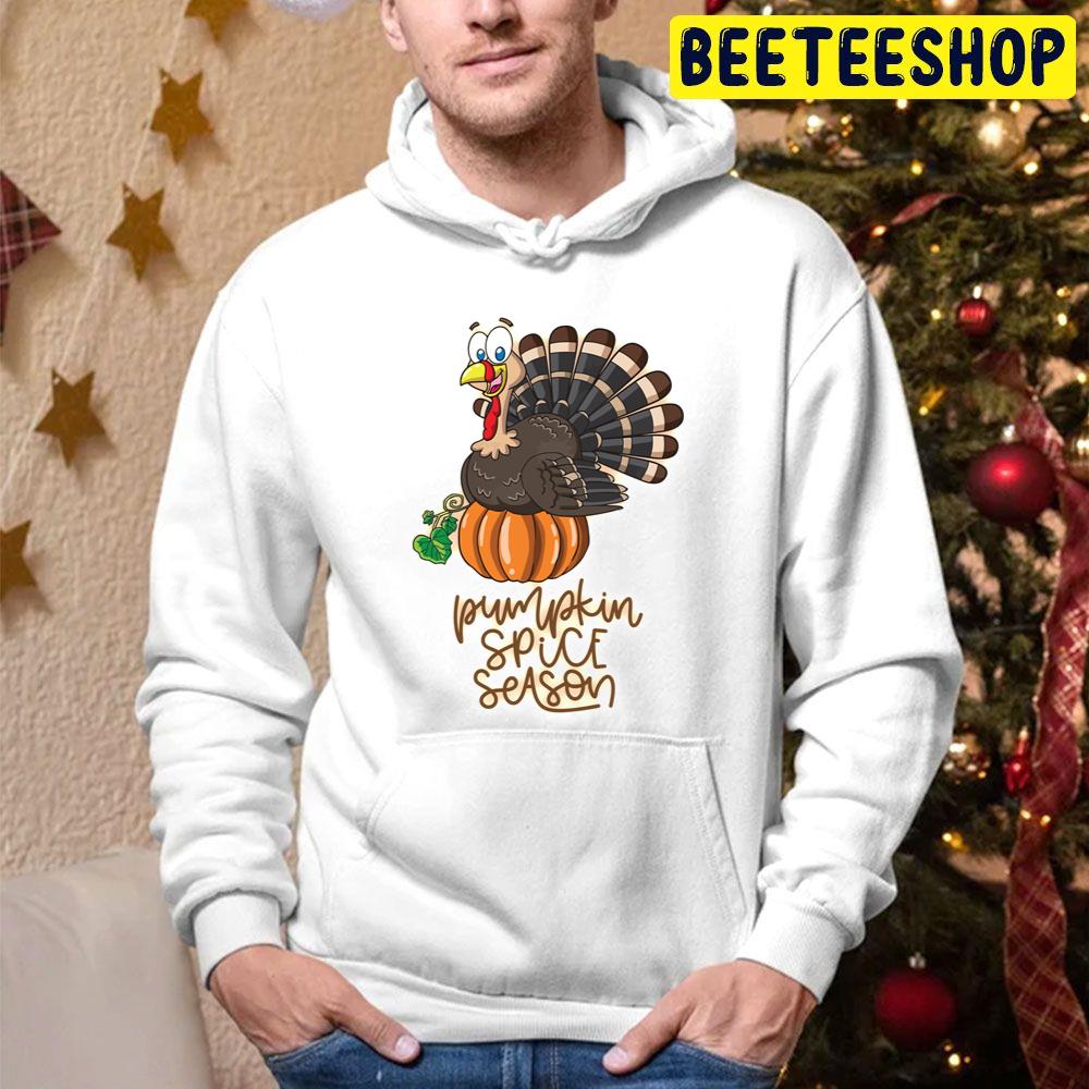 Pumpkin Spice Season With Turkey Trending Unisex Hoodie