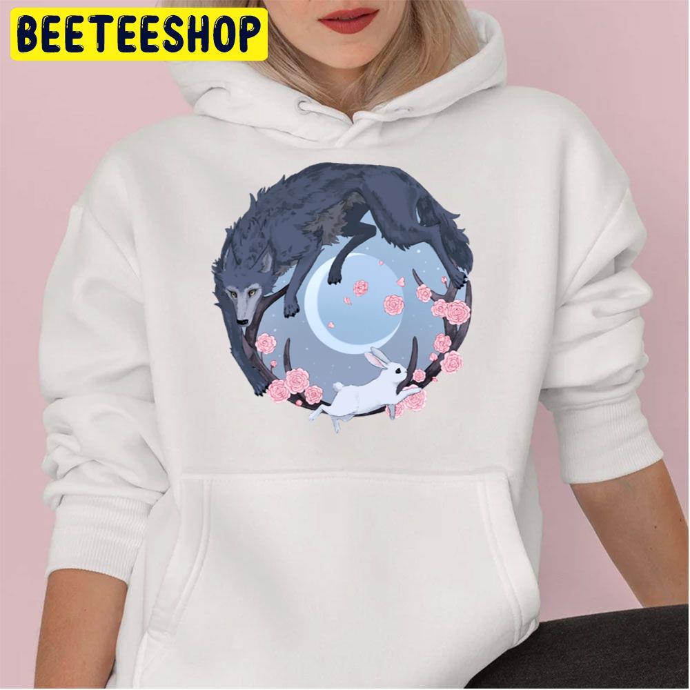 Rabbit And Wolf Trending Unisex Hoodie