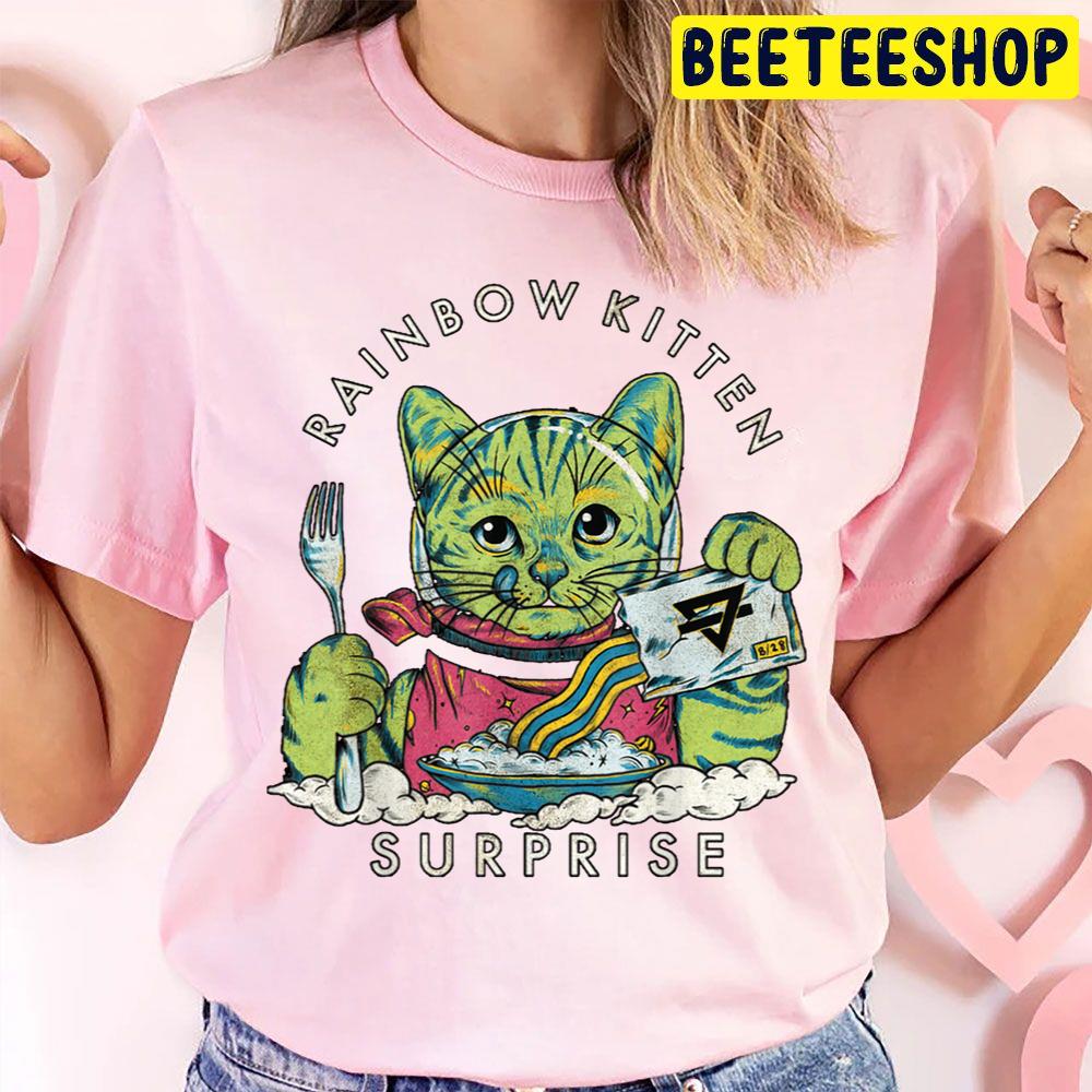 Rainbow Rock Band Kitten Vintage Surprise Trending Unisex T Shirt