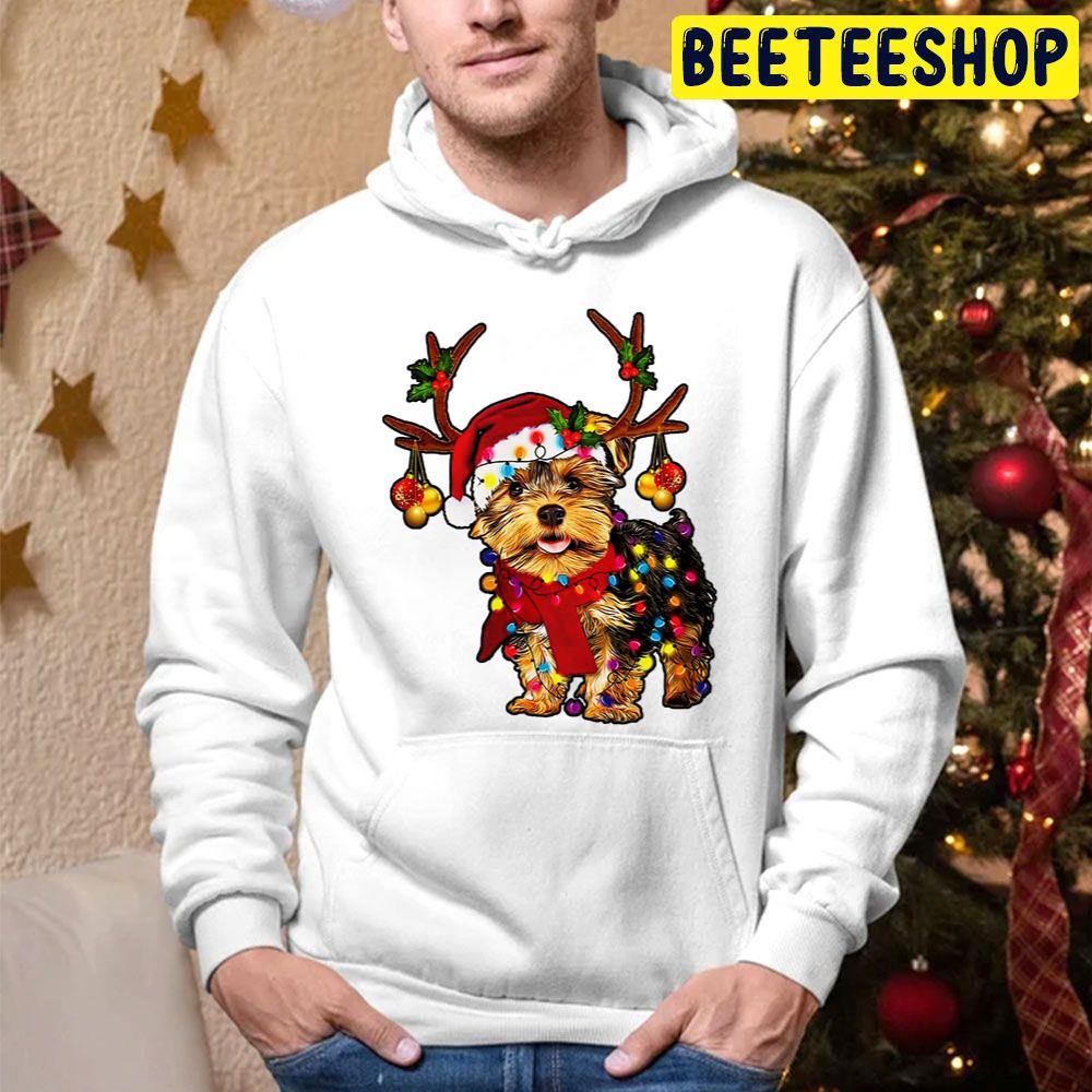 Reindeer Yorkie Christmas Trending Unisex Hoodie