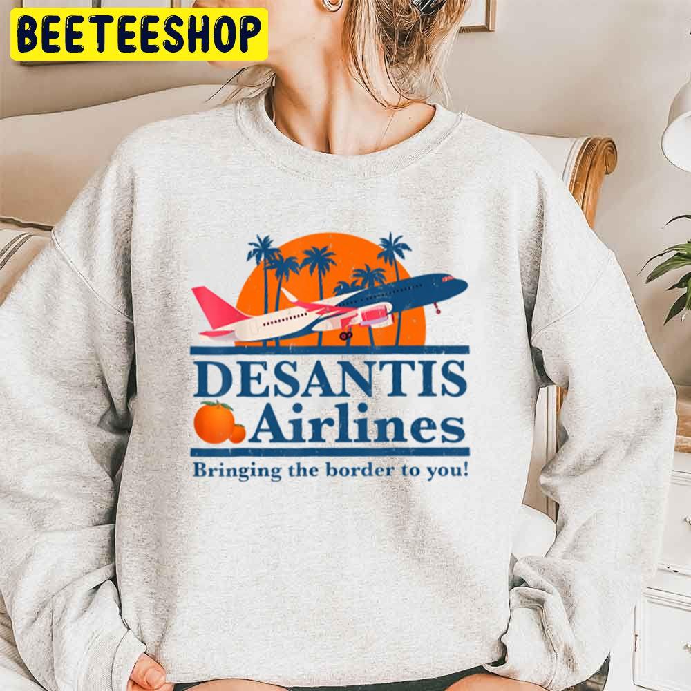 Retro Desantis Airlines Bringing The Border To You Trending Unisex Sweatshirt