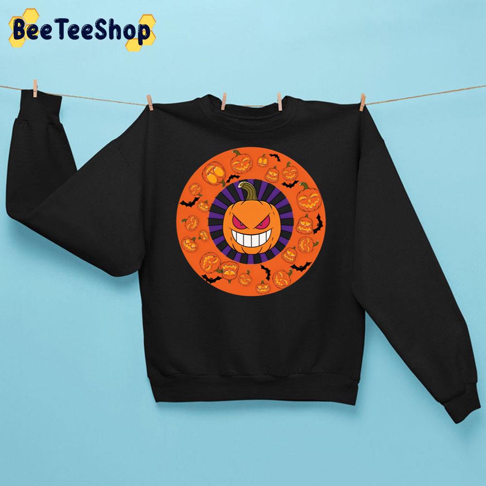 Retro Pumpkin And Bat Trending Unisex Sweatshirt