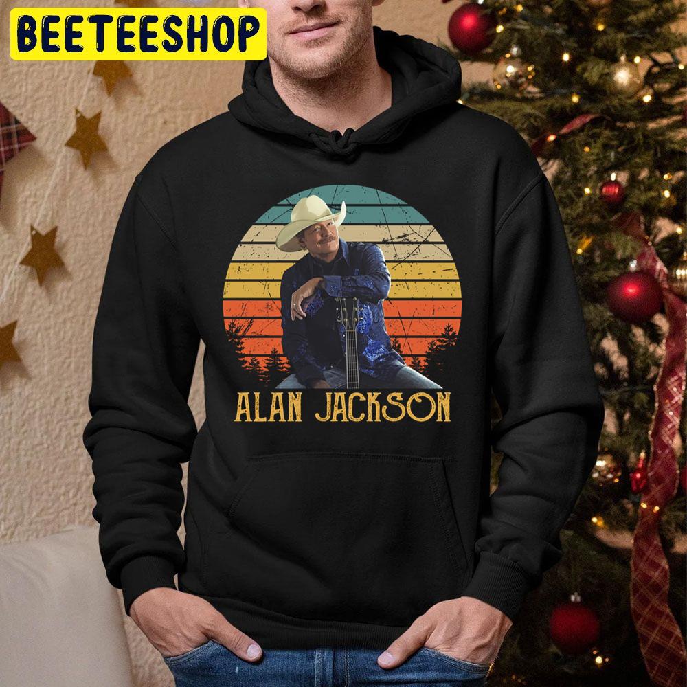 Retro Sunset Alan Jackson Trending Unisex Hoodie