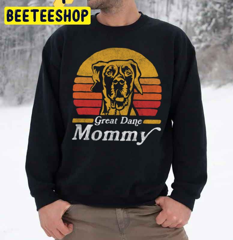 Retro Vintage Great Dane Mommy Fitted Scoop Trending Unisex Sweatshirt