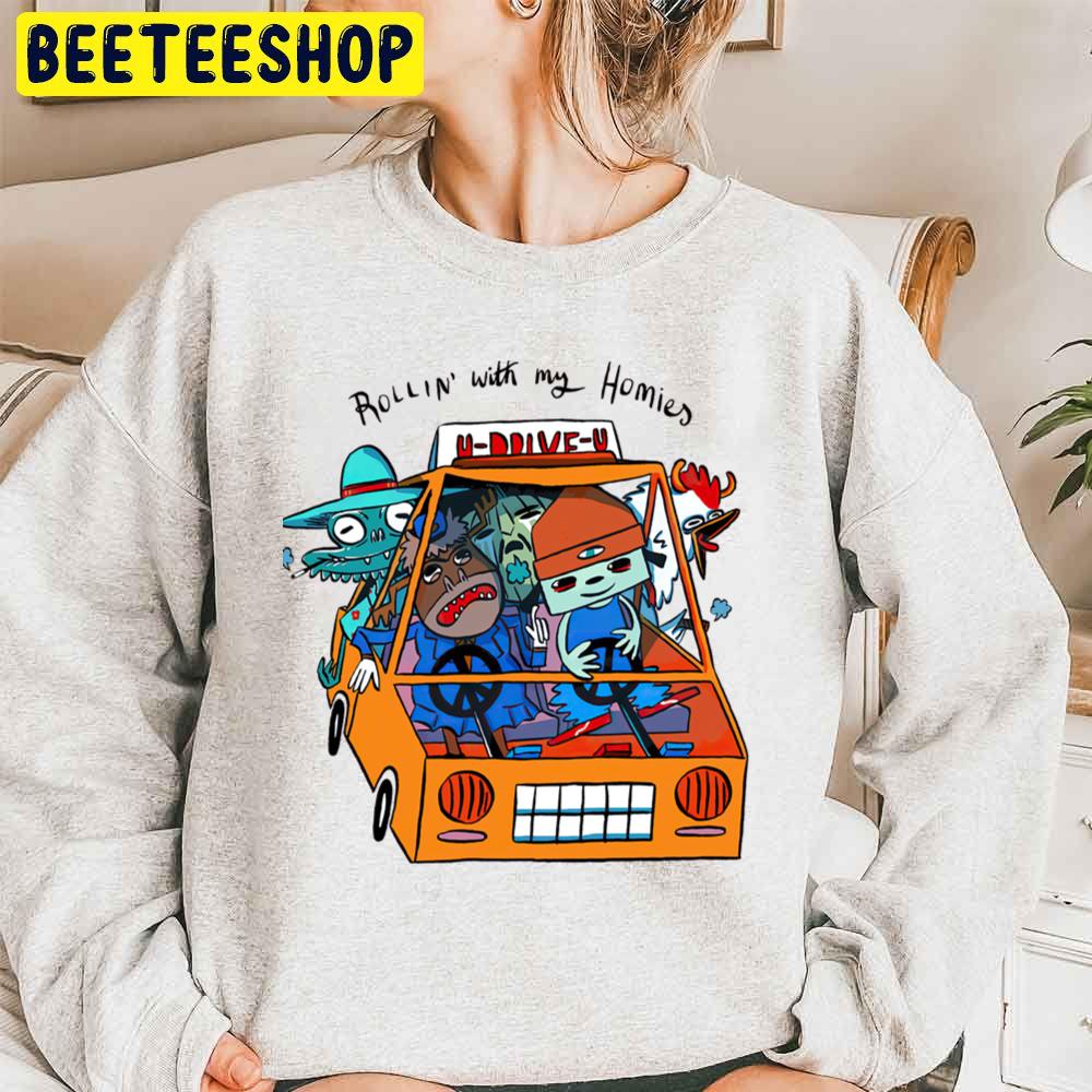 Rollin’ With My Homies Parappa Rapper Game Trending Unisex Sweatshirt