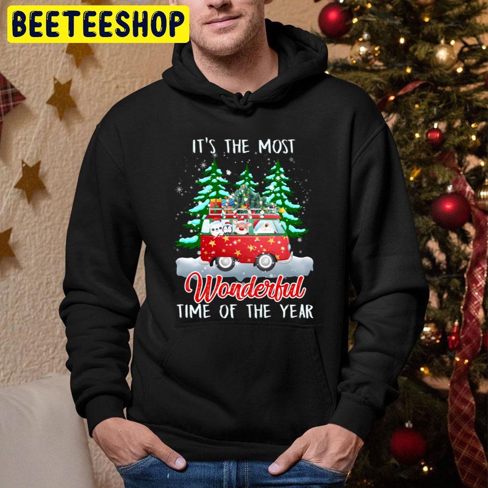 Santa And Friends It’s The Most Wonderful Time Of The Year Christmas Trending Unisex Hoodie