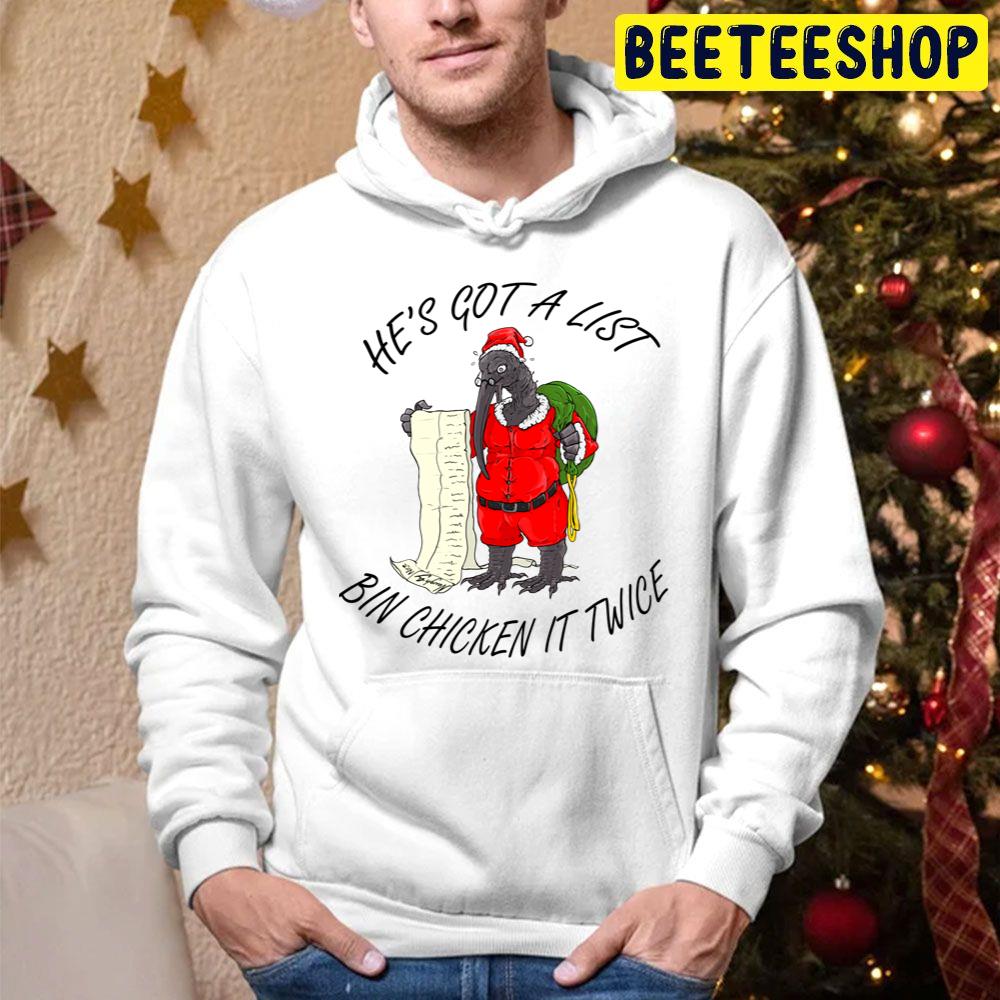 Santa Bin Chicken Christmas Trending Unisex Hoodie