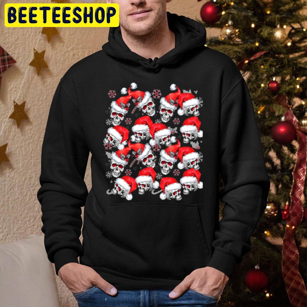 Santa Skull Cool Christmas Trending Unisex Hoodie