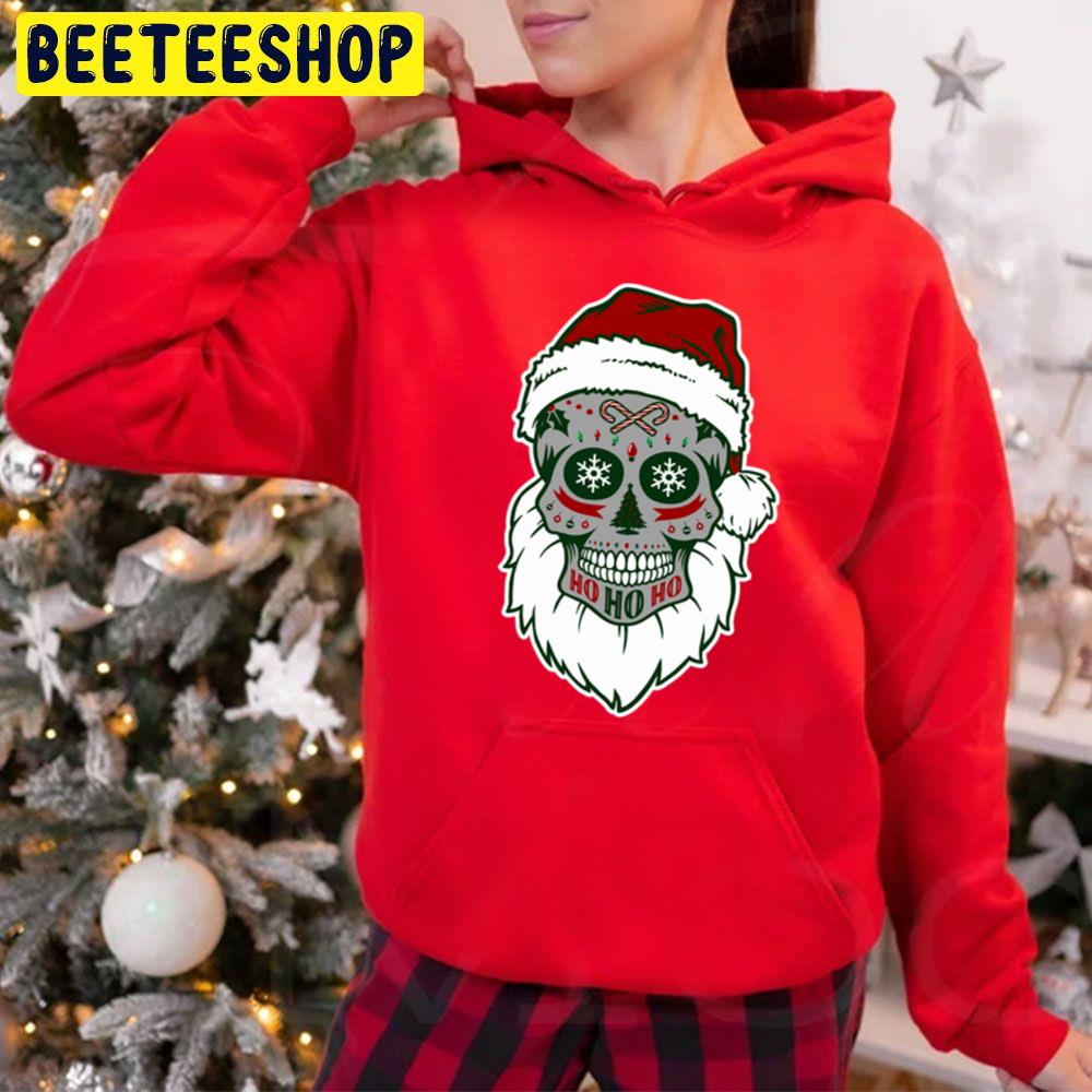 Santa Sugar Skull Christmas Trending Unisex Hoodie