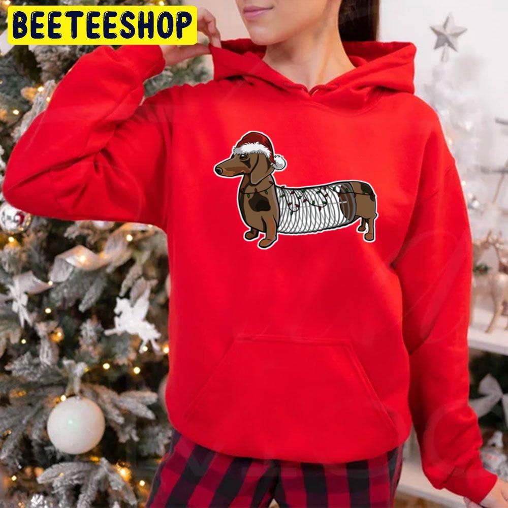 Santa’s Little Slink Dunhshund Trending Unisex Hoodie