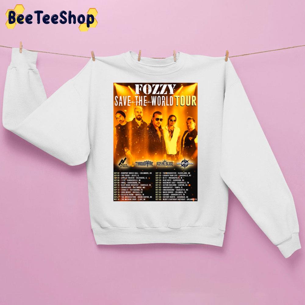 Save The World Tour Fozzy September And Octorber 2022 Tour Trending Unisex Sweatshirt