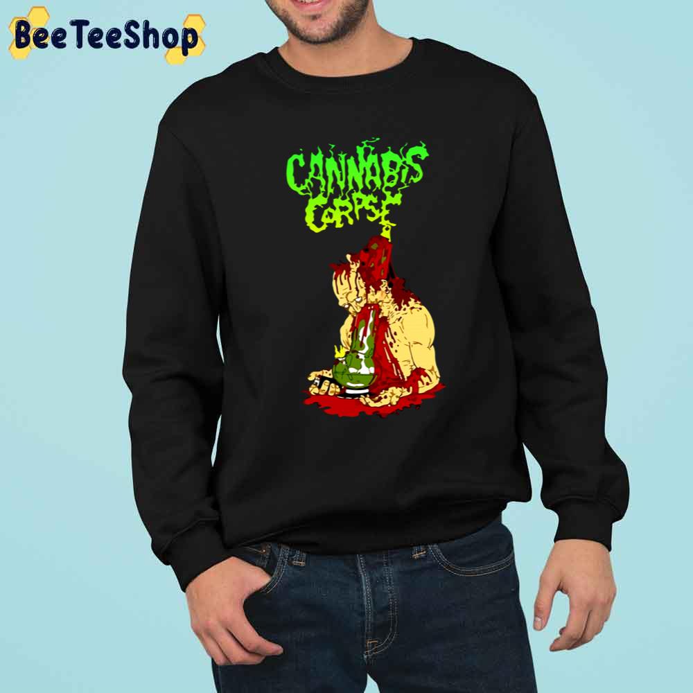 Scary Cannabis Corpse Merch Trending Unisex Sweatshirt