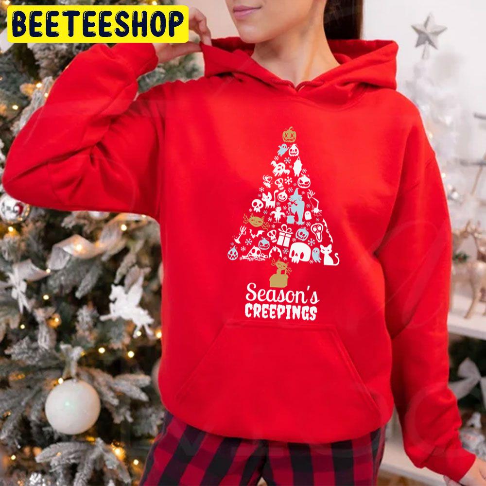 Season’s Creepings Fun Spooky Christmas Trending Unisex Hoodie