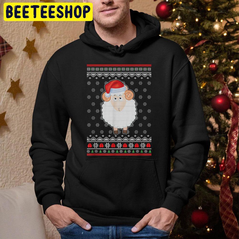 Sheep Knit Pattern Christmas Trending Unisex Hoodie