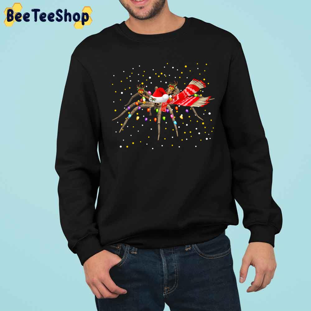 Spider Reindeer Christmas Light Trending Unisex Sweatshirt