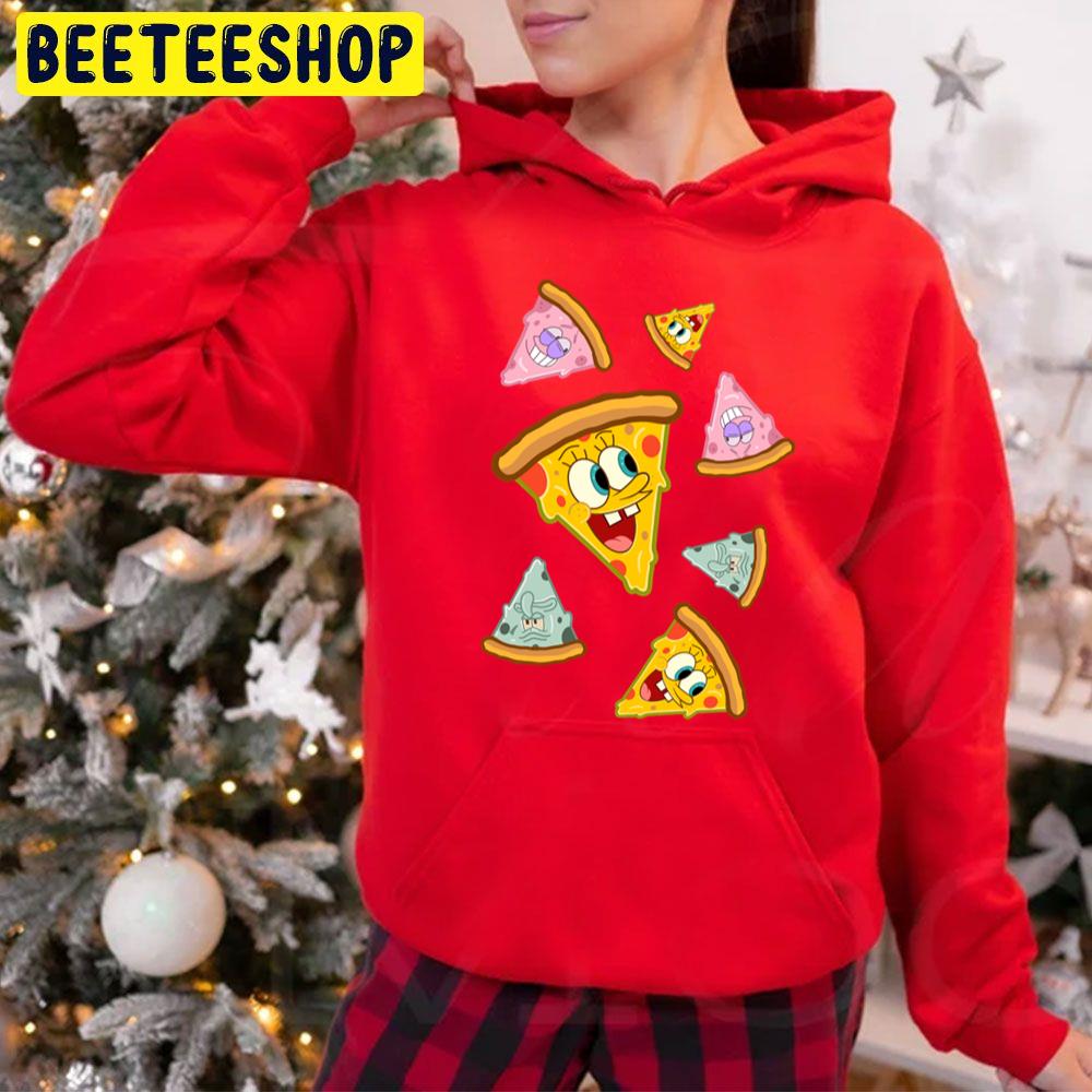 Spongebob Pizza Pattern Trending Unisex Hoodie